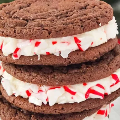Chocolate Cake Mix Sandwich Cookies