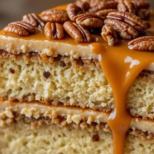 Southern Pecan Caramel Cake