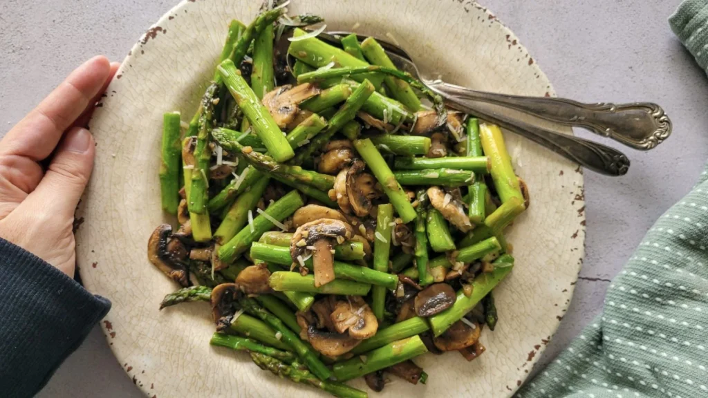 Sauteed Asparagus And Mushrooms Recipe