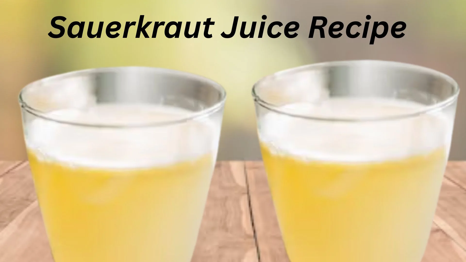 Sauerkraut Juice Recipe
