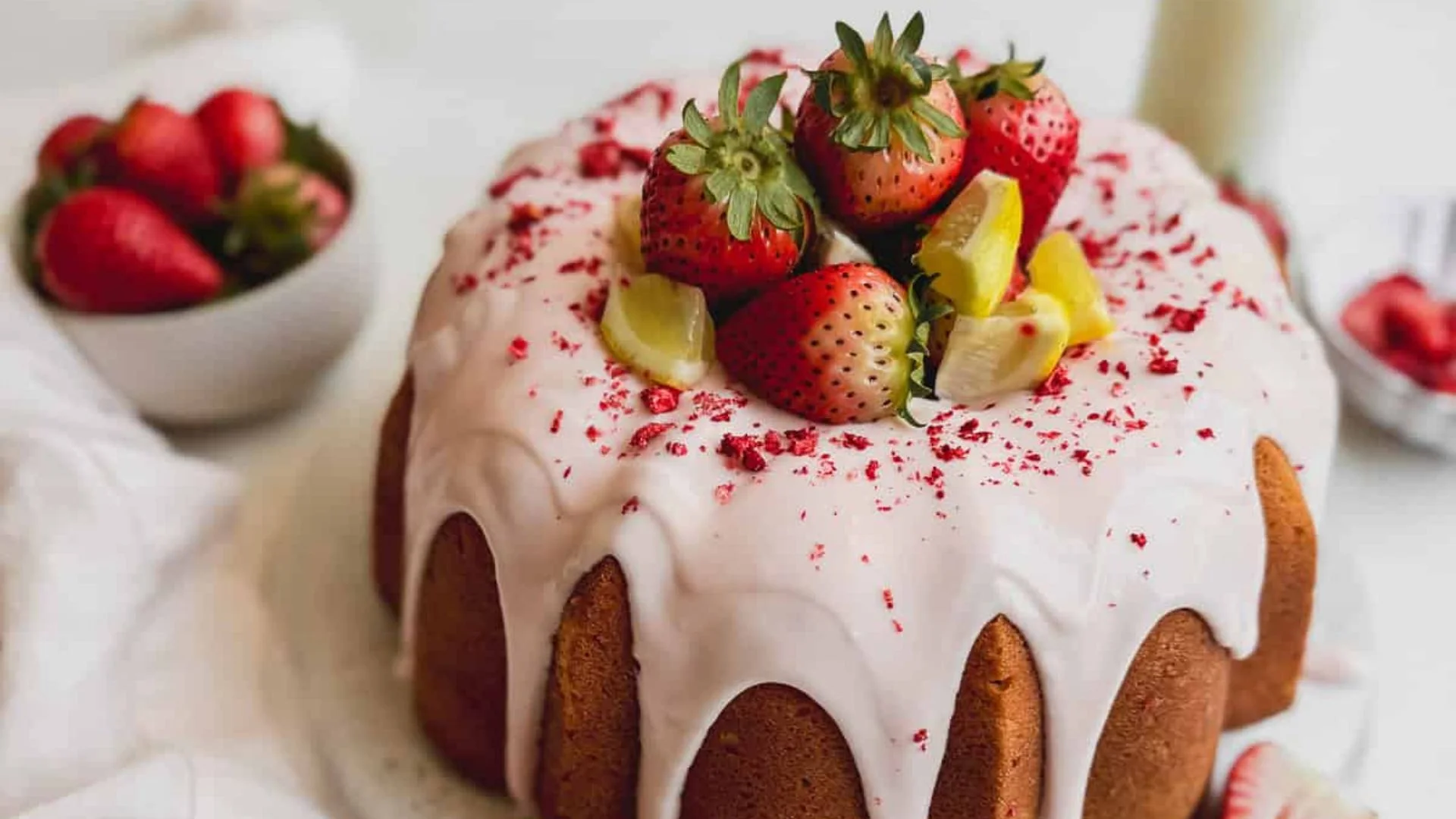 Strawberries And Cream Bundt Cake Recipe